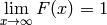 \lim\limits_{x \rightarrow \infty} F(x) = 1