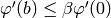 \varphi'(b) \leq \beta \varphi'(0)