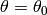 \theta = \theta_0