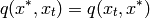 q(x^*, x_t) = q(x_t, x^*)